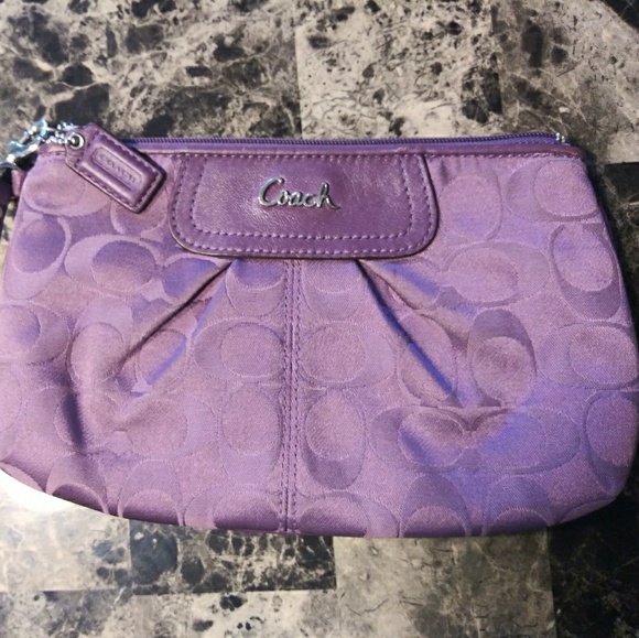 Purple COACH Wristlet - Picture 1 of 5